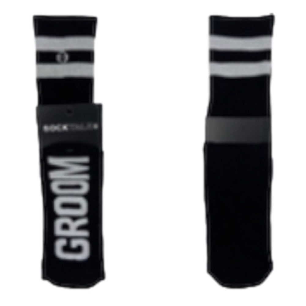 SOCK TALK Mens Wedding Day “GROOM” Crew Socks NEW